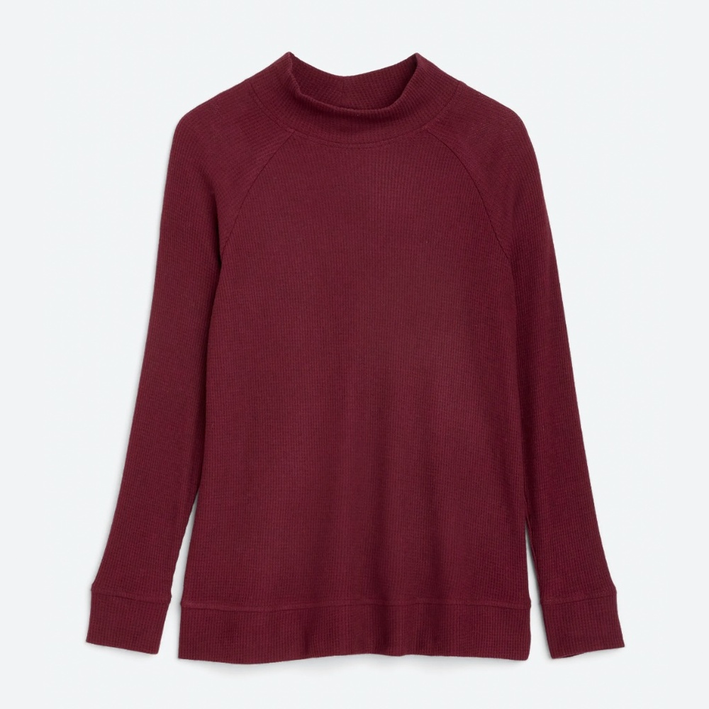 Market & Spruce Brielle Mock Neck Brushed Waffle Pullover